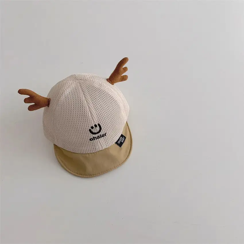Cute Antler Cap for Kids Summer Breathable Duck Cap - Image 2
