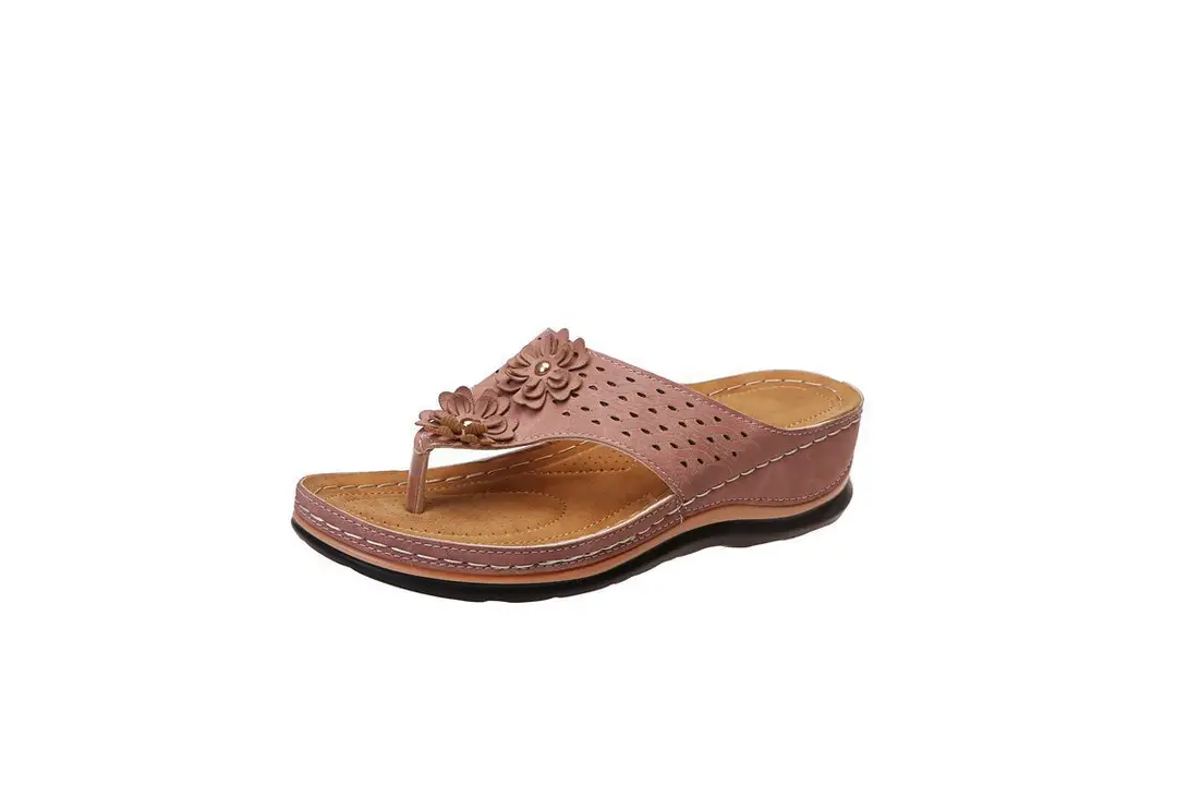 Foreign Trade Cross-Border Summer Flip-Flops Flower Sponge Cake Bottom Slippers Large Size Casual Women's Rubber Sandals Flip-Flops — feature 8