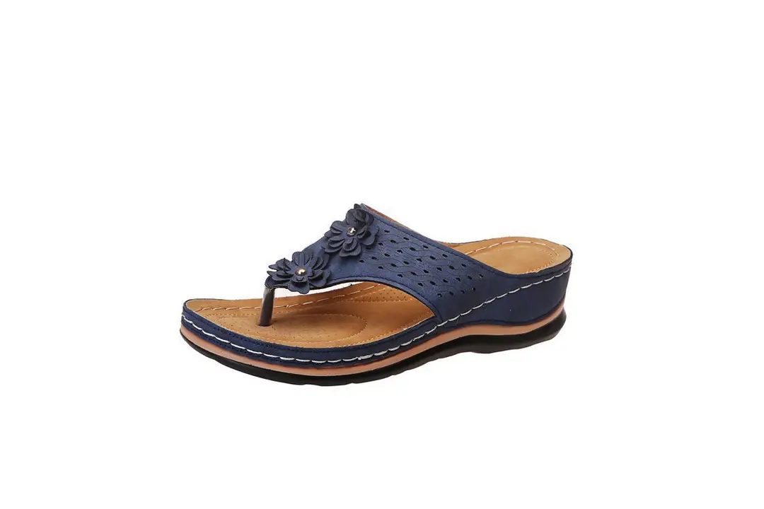 Foreign Trade Cross-Border Summer Flip-Flops Flower Sponge Cake Bottom Slippers Large Size Casual Women's Rubber Sandals Flip-Flops — feature 7