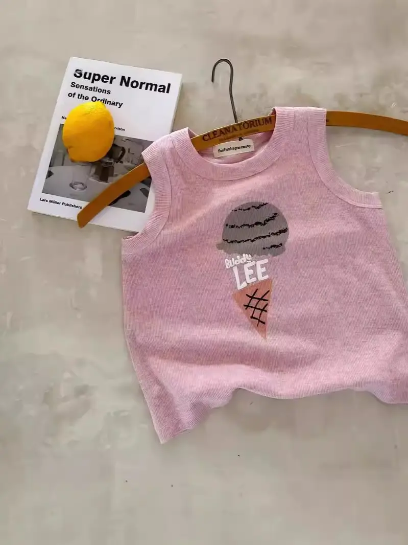 Children's Gray Sleeveless Vest Set for Boys Summer - Image 6