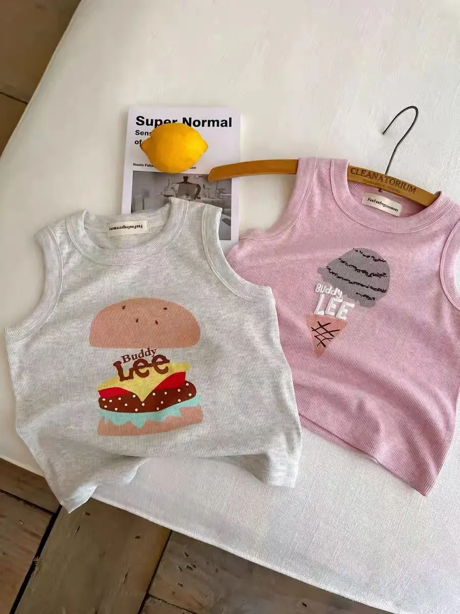Children's Gray Sleeveless Vest Set for Boys Summer — feature 10