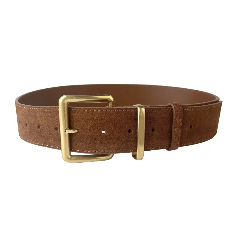 Camel Frosted Leather Women's Belt - Image 17