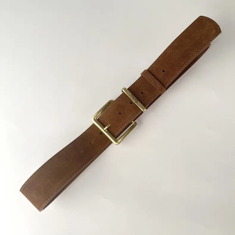 Camel Frosted Leather Women's Belt — feature 10