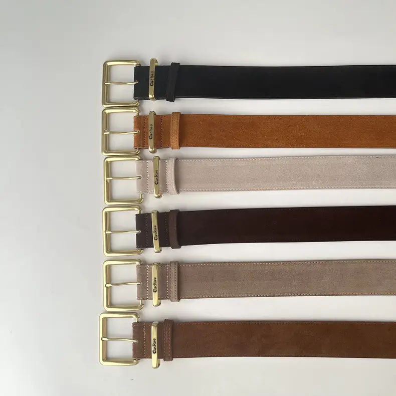 Camel Frosted Leather Women's Belt — feature 3
