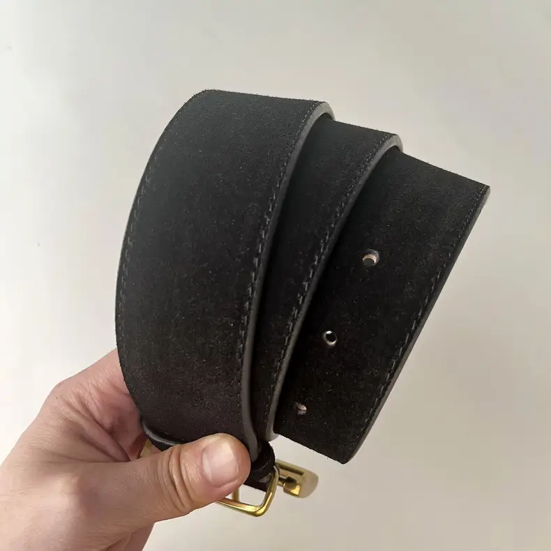 Camel Frosted Leather Women's Belt — feature 6