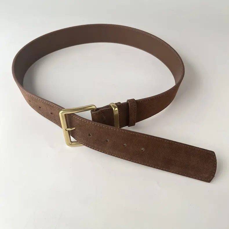 Camel Frosted Leather Women's Belt — feature 9