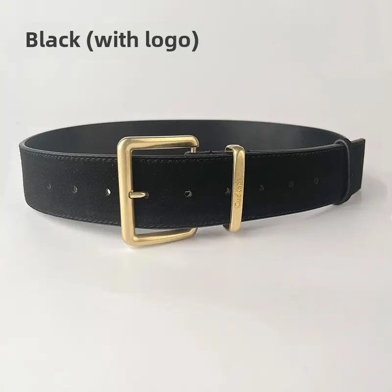 Camel Frosted Leather Women's Belt - Image 7