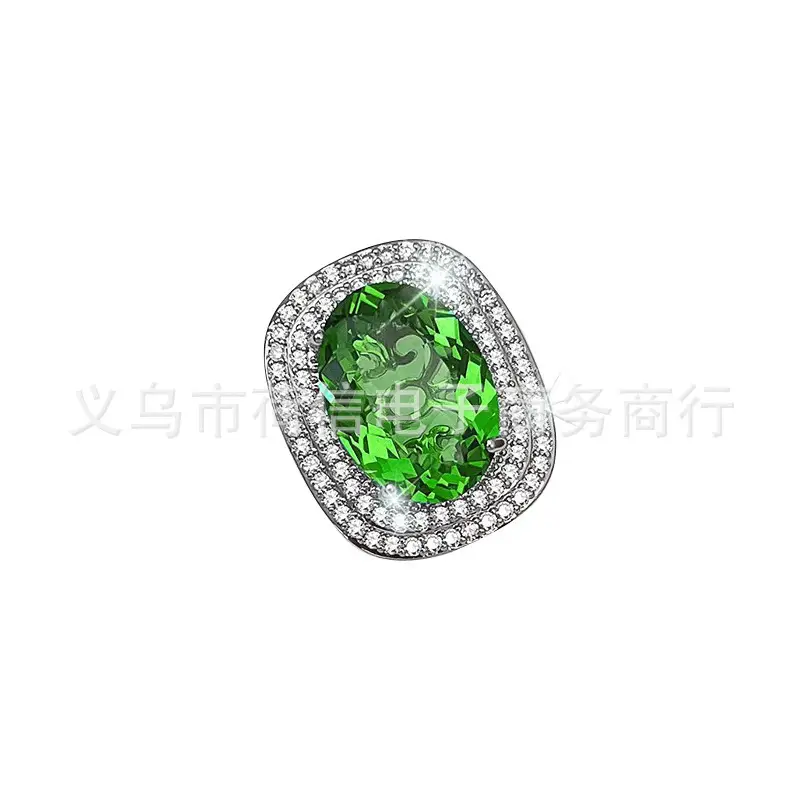 Green Crystal Treasure Ring for Women - Image 8