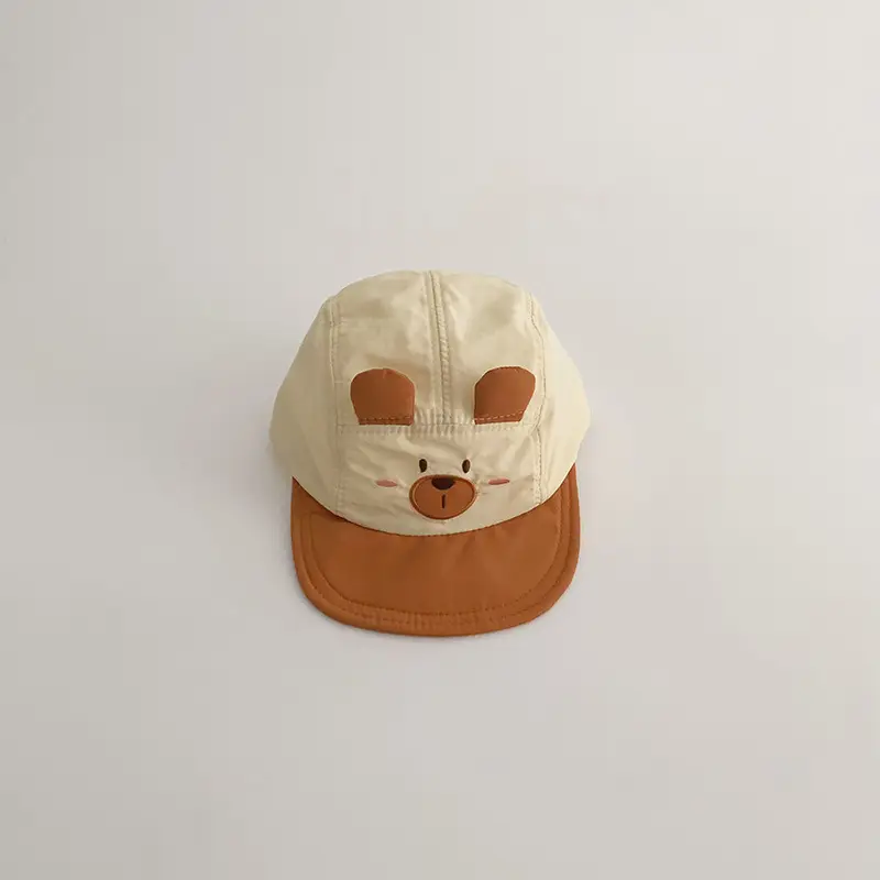 Baby Cartoon Sun Hat with Embroidery & Durable Cap