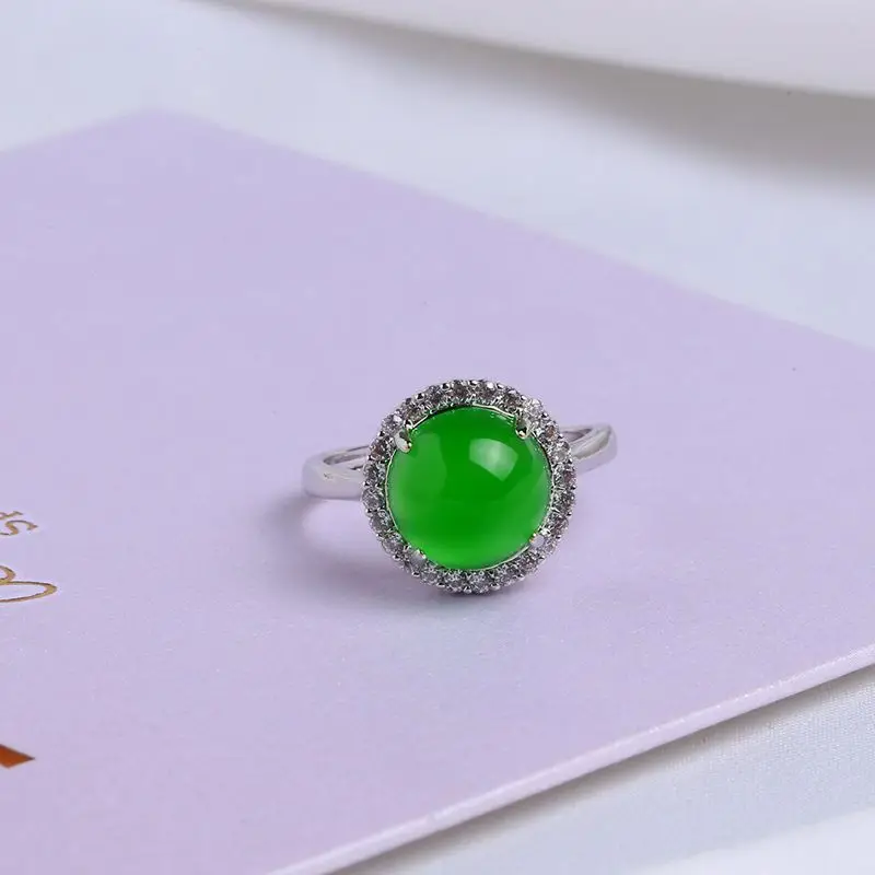Natural Ice Green Chalcedony 3-Piece Jewelry Set - Image 4