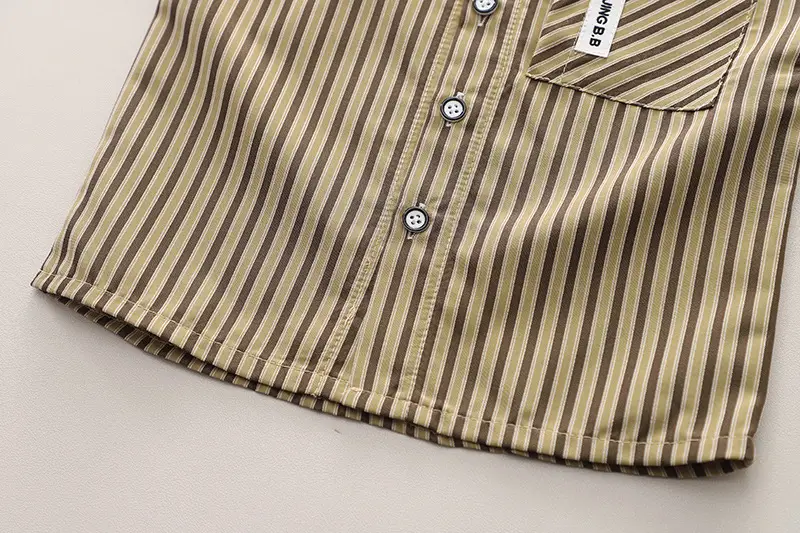 2025 New Kids Cotton Striped 3-Piece Suit — feature 19