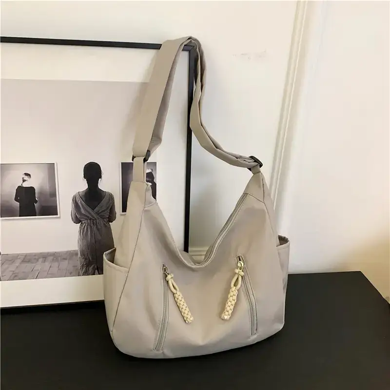 Women's Black Nylon Crossbody Tote Bag Large Capacity 2023 - Image 6