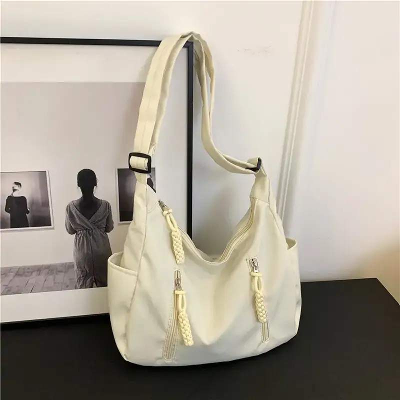 Women's Black Nylon Crossbody Tote Bag Large Capacity 2023 - Image 7