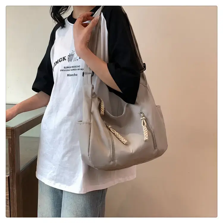 Women's Black Nylon Crossbody Tote Bag Large Capacity 2023 — feature 14