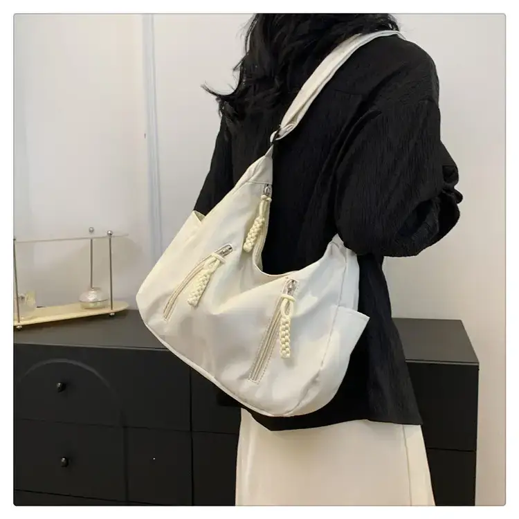 Women's Black Nylon Crossbody Tote Bag Large Capacity 2023 — feature 18