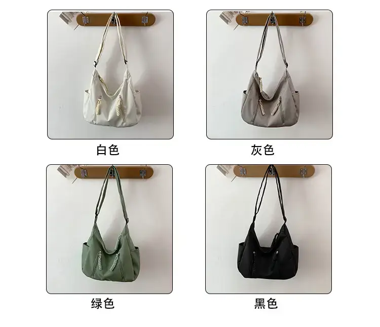 Women's Black Nylon Crossbody Tote Bag Large Capacity 2023 — feature 2