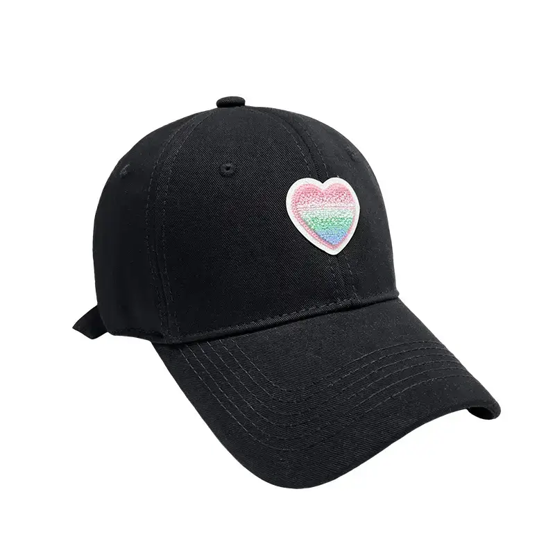 Women's White Heart Embroidered Baseball Cap - Image 11