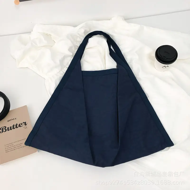 Women Washed Fabric Large Shoulder Bag Blue 2026 - Image 2