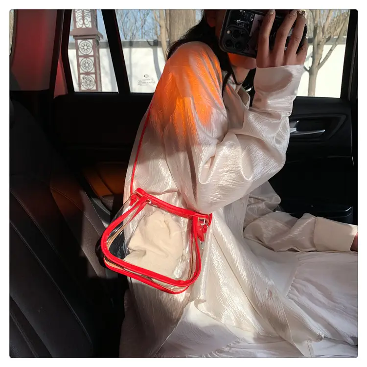 Transparent Jelly Bag for Girls Spring Summer Shoulder Sling — feature 22