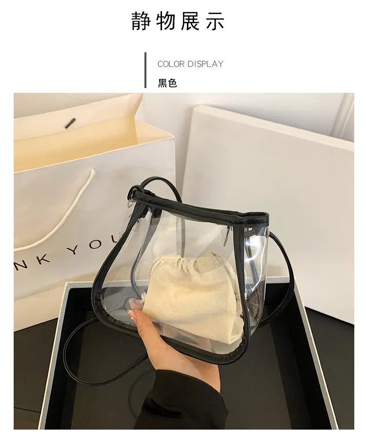 Transparent Jelly Bag for Girls Spring Summer Shoulder Sling — feature 25