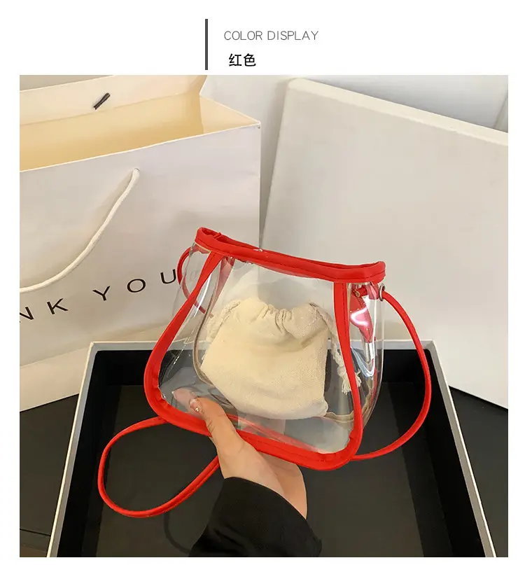 Transparent Jelly Bag for Girls Spring Summer Shoulder Sling — feature 26
