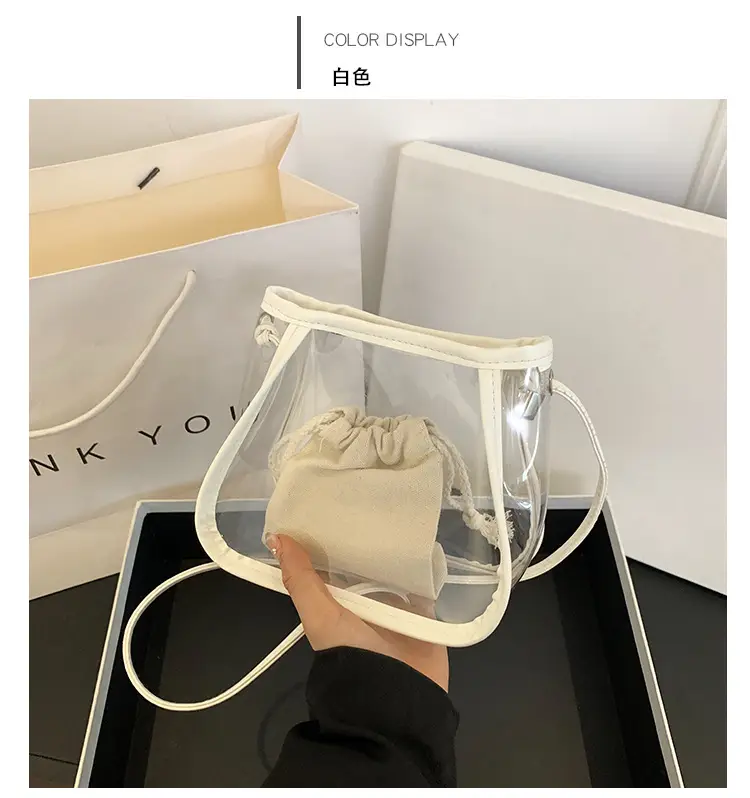 Transparent Jelly Bag for Girls Spring Summer Shoulder Sling — feature 27