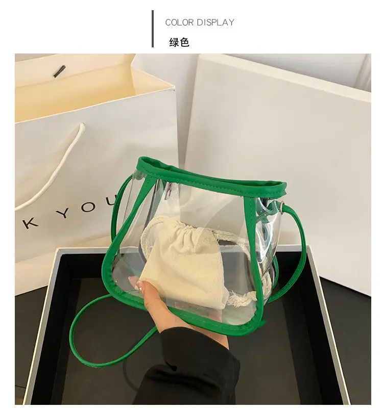 Transparent Jelly Bag for Girls Spring Summer Shoulder Sling — feature 29