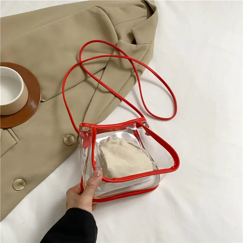 Transparent Jelly Bag for Girls Spring Summer Shoulder Sling - Image 2