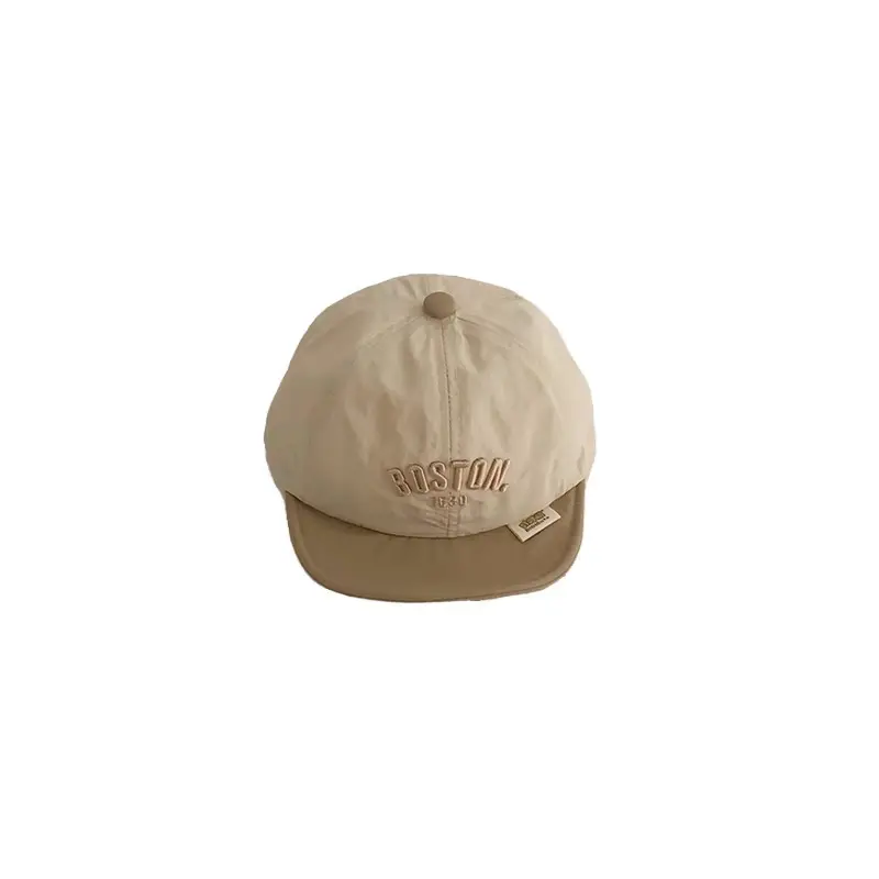 Beige One Pan Baby Cap Summer Thin Brim Baseball Cap for Boys Girls - Image 8