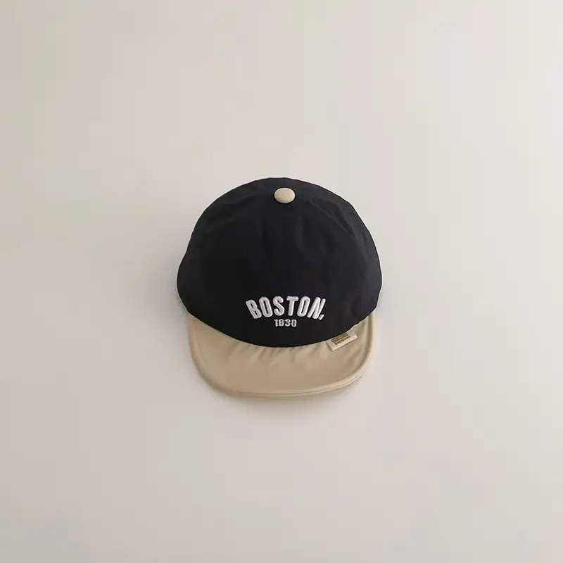 Beige One Pan Baby Cap Summer Thin Brim Baseball Cap for Boys Girls - Image 2