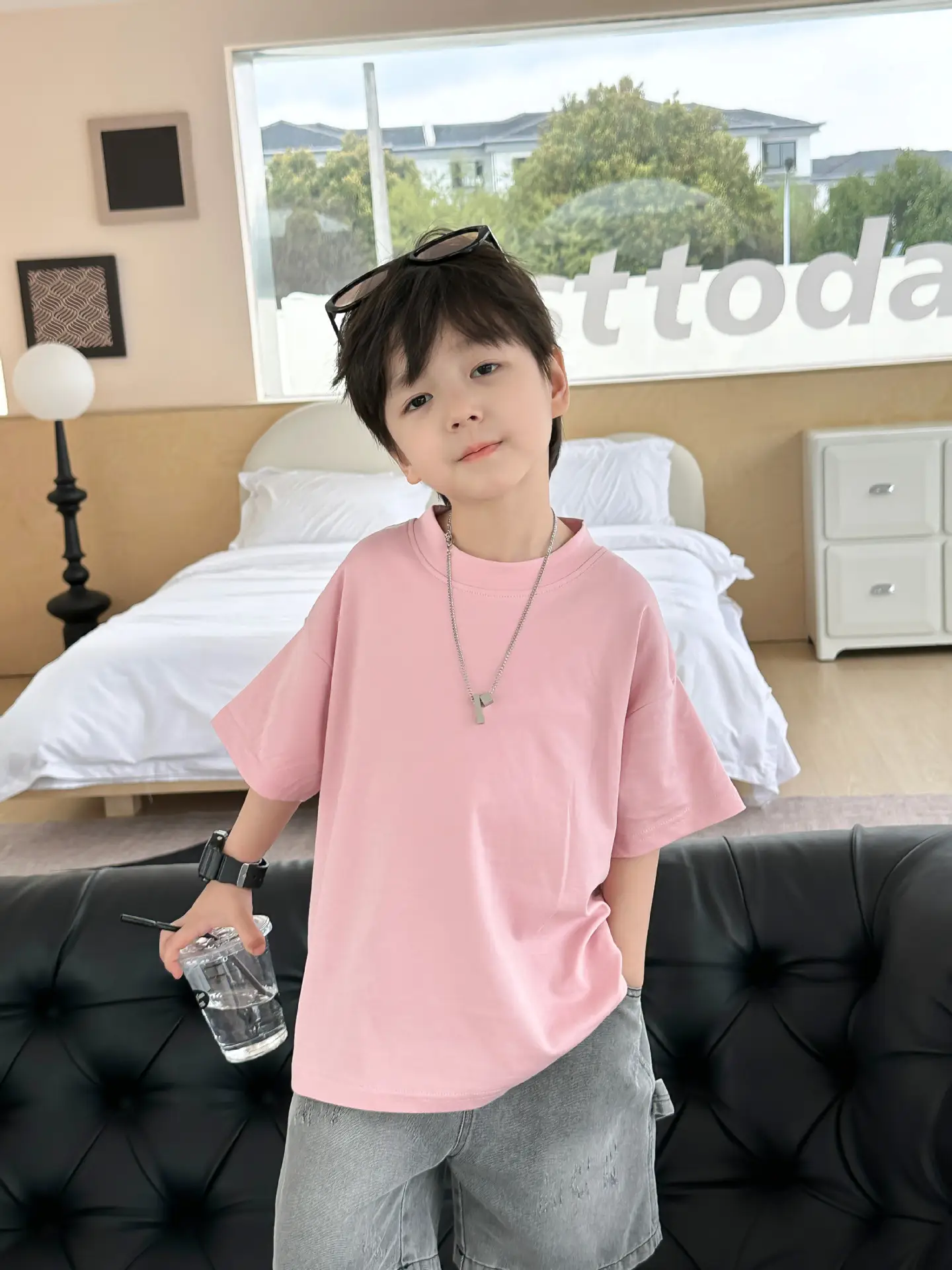Baby Pink 2025 Summer T-Shirt for Boys