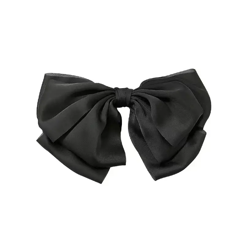Black Big Bow Hairpin for Women - Image 9
