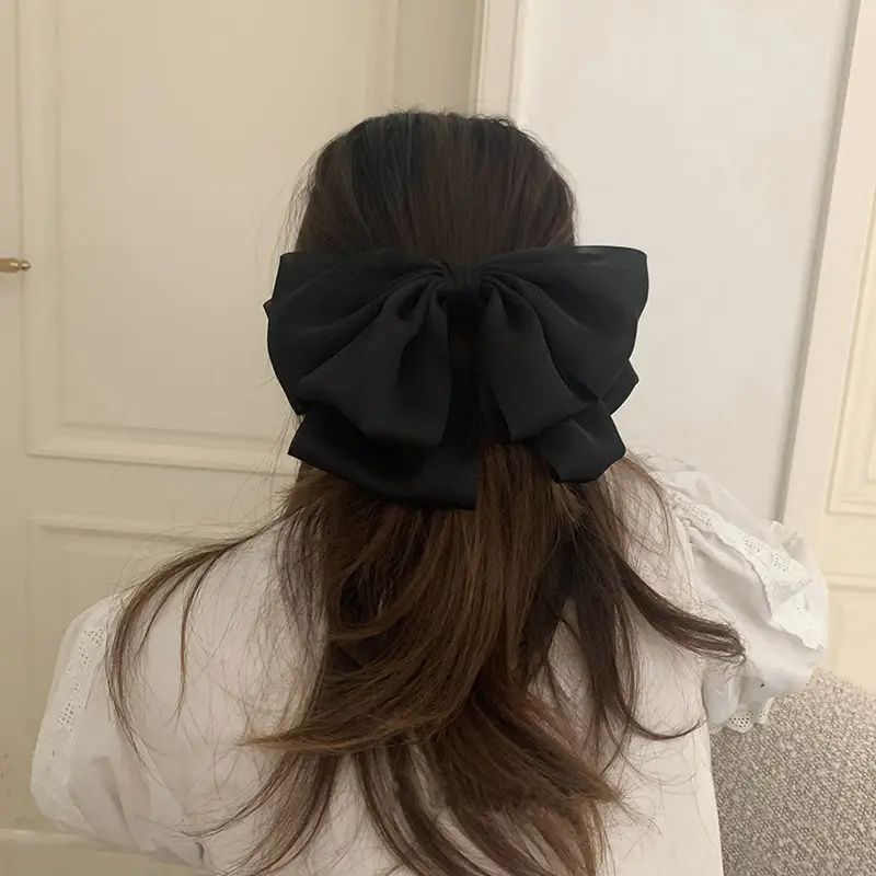 Black Big Bow Hairpin for Women — feature 14
