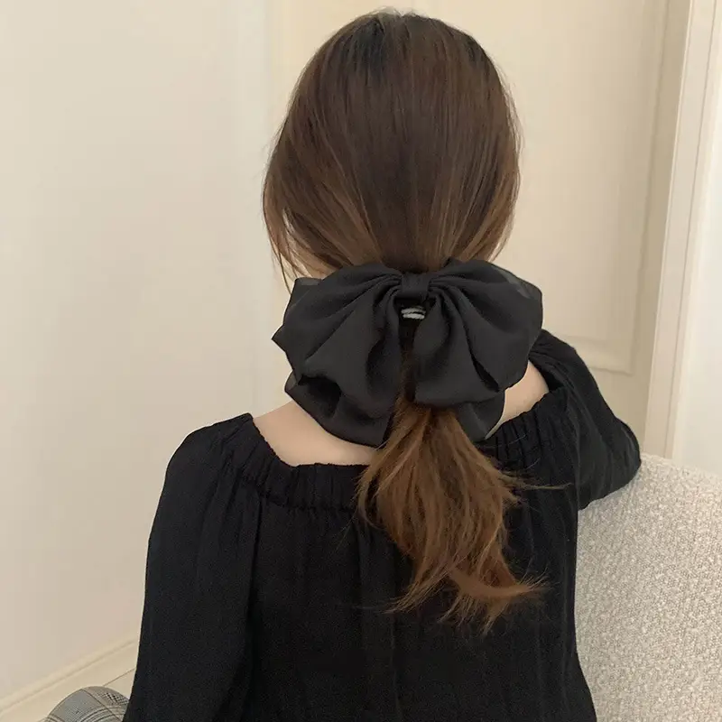 Black Big Bow Hairpin for Women — feature 4