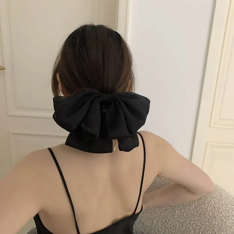 Black Big Bow Hairpin for Women — feature 5
