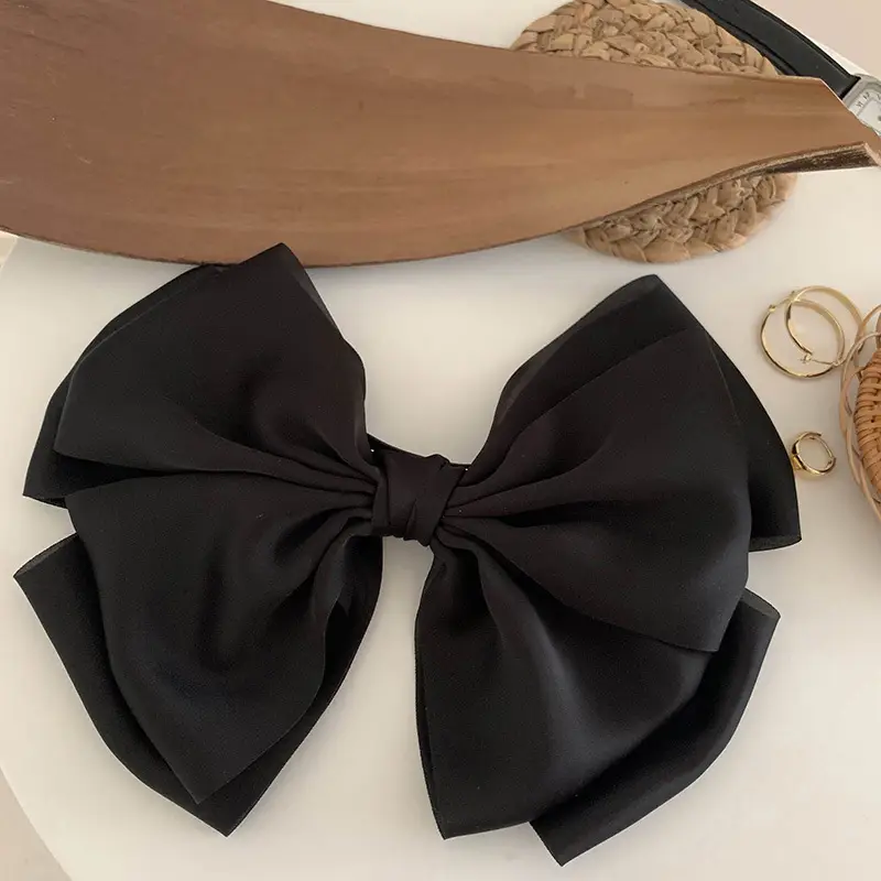 Black Big Bow Hairpin for Women — feature 7