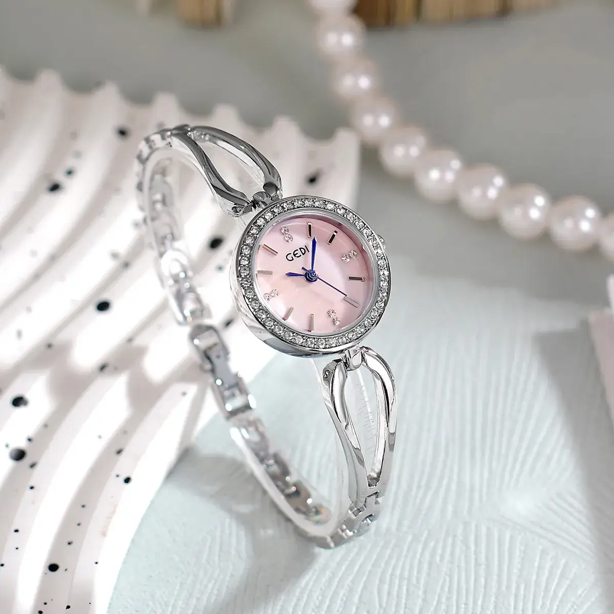 Goldie Light Diamond Studded Women's Quartz Watch - Image 7