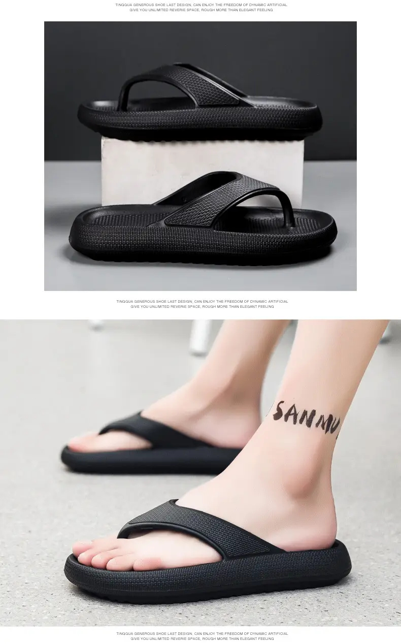 Summer Large Size Flip Flops Men's Outer Wear Flip Flops Casual Trendy Non-Slip Distinctive Fashionable Beach Sandals and Slippers — feature 7