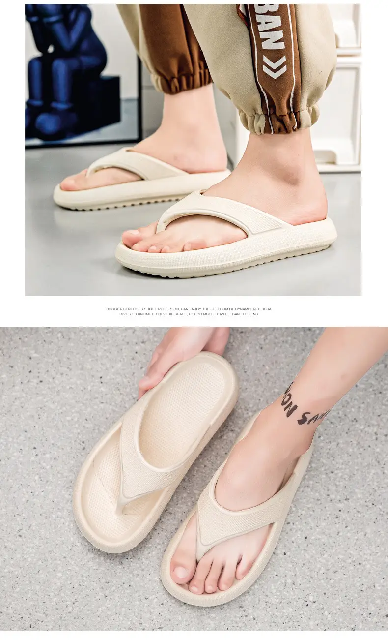 Summer Large Size Flip Flops Men's Outer Wear Flip Flops Casual Trendy Non-Slip Distinctive Fashionable Beach Sandals and Slippers — feature 9