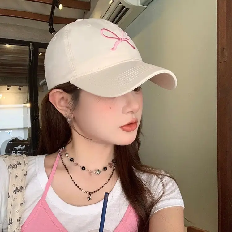 Bow Embroidered Women's Baseball Caps Summer 2024 - Image 12