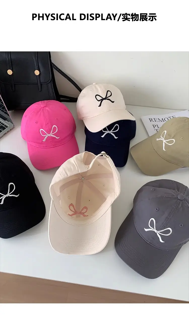 Bow Embroidered Women's Baseball Caps Summer 2024 — feature 11