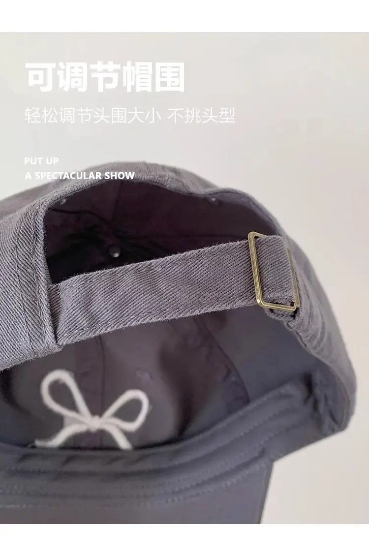 Bow Embroidered Women's Baseball Caps Summer 2024 — feature 4