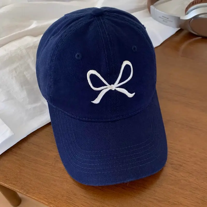 Bow Embroidered Women's Baseball Caps Summer 2024 - Image 10