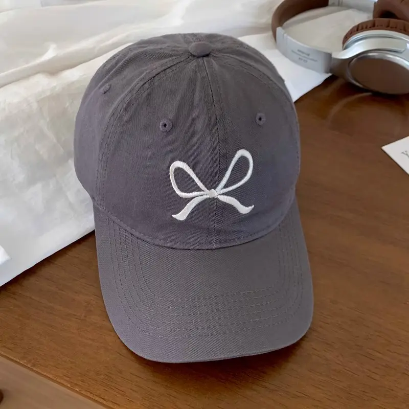 Bow Embroidered Women's Baseball Caps Summer 2024 - Image 5