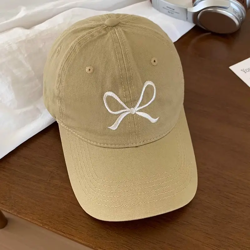 Bow Embroidered Women's Baseball Caps Summer 2024 - Image 6