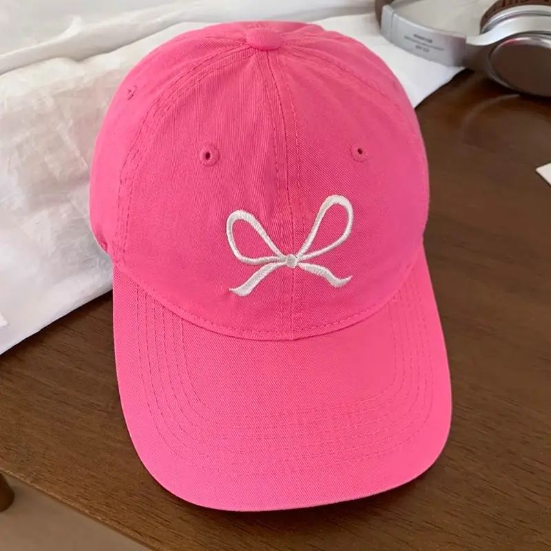 Bow Embroidered Women's Baseball Caps Summer 2024 - Image 7