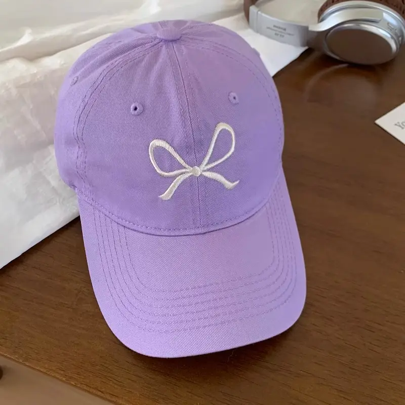 Bow Embroidered Women's Baseball Caps Summer 2024 - Image 9