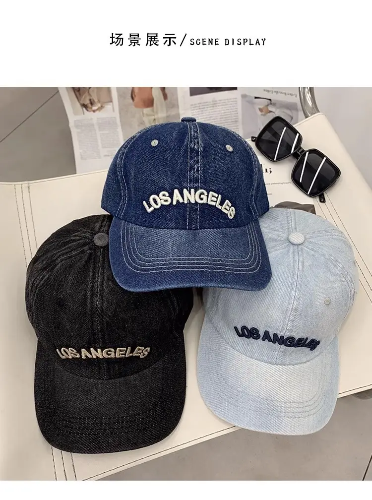 Japanese-style Denim Baseball Cap for Kids Spring Summer — feature 15