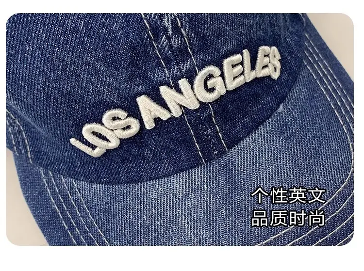 Japanese-style Denim Baseball Cap for Kids Spring Summer — feature 5