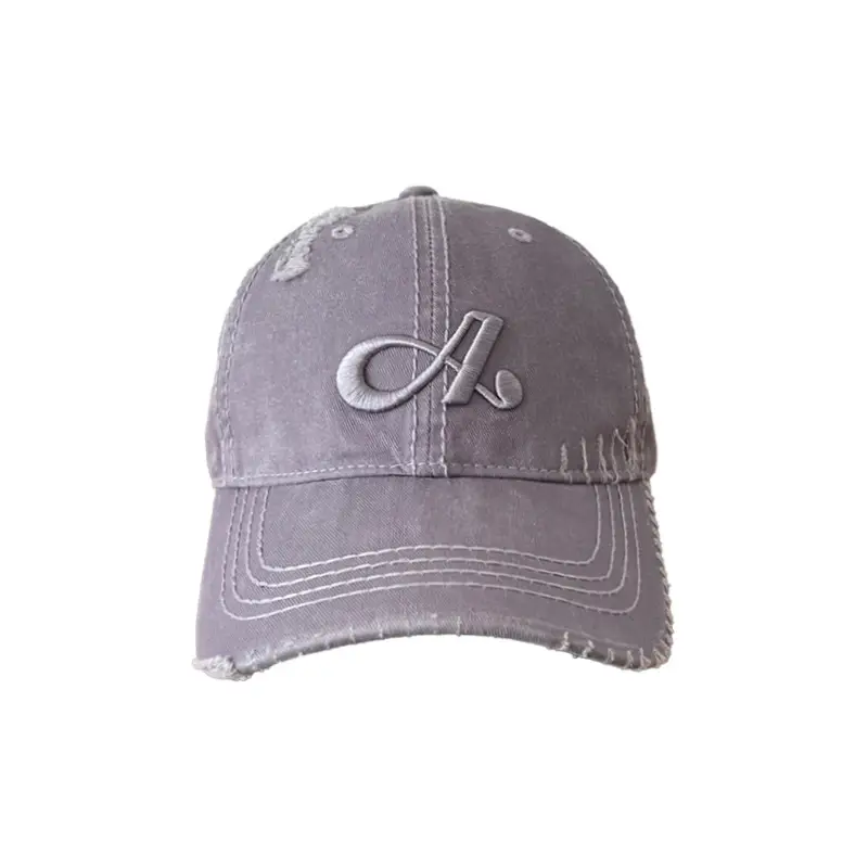 American Retro Ripped Baseball Cap Women Spring Summer